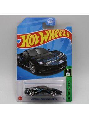 Hot Wheels Automobili Pininfarina Battista Black 2023 HW Green Speed 5/10 108/25
